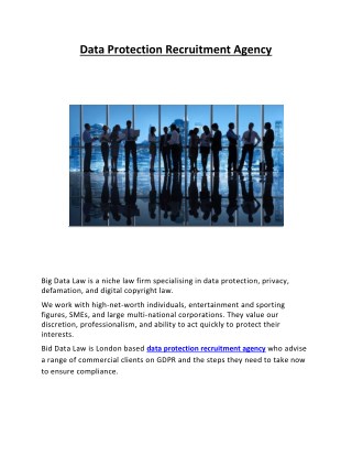 Data Protection Recruitment Agency