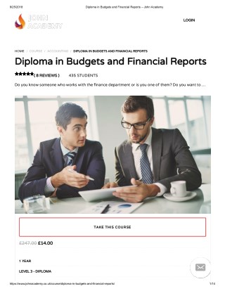 Diploma in Budgets and Financial Reports - John Academy