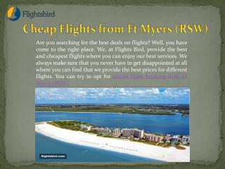 Cheap Flights from Ft Myers (RSW)