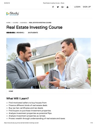 Real Estate Investing Course - istudy