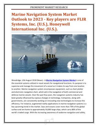 Marine Navigation System Market Outlook To 2023