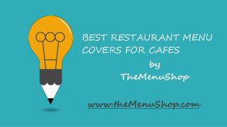 Best Restaurant Menu Covers for Cafes - The Menu Shop