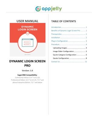 SugarCRM Dynamic Login Screen Pro Plugin