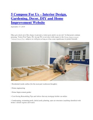 5Compose For Us-Interior Design, Gardening, Decor, DIY and Home Improvement Website