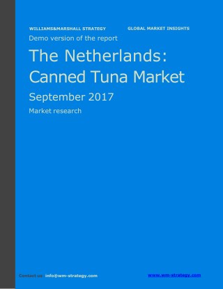 WMStrategy Demo The Netherlands Canned Tuna Market September 2017