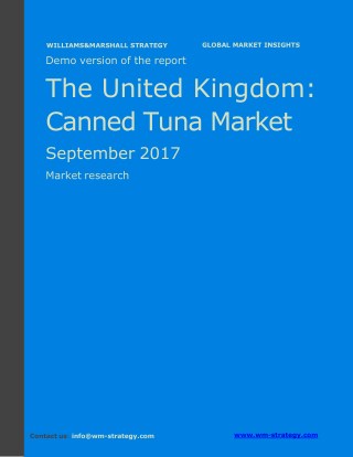 WMStrategy Demo The United Kingdom Canned Tuna Market September 2017