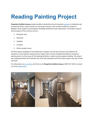 Reading Painting Project