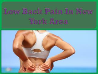 Looking For Possible Treatment For Low Back Pain In New York Area