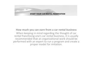 Car hire and rental Franchisees by RIGHT CARS