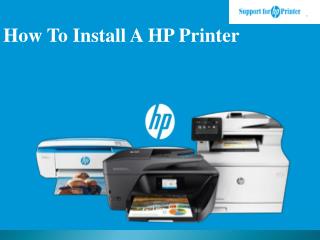 How to install a hp printer?