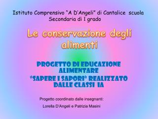 Le conservazione degli alimenti