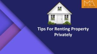 Renting Property Privately