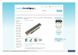 Voor LENOVO ThinkPad Edge E320 Accu