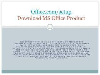 OFFICE.COM/SETUP ACTIVATE YOUR MS OFFICE ACCOUNT