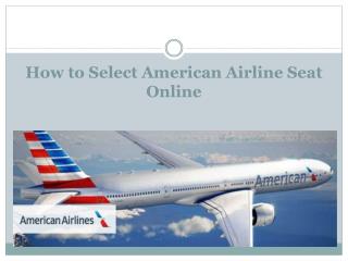 How to Select American Airline Seat Online