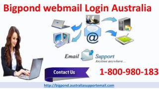 Avoid Login Error| Bigpond Webmail Western Australia 1-800-980-183