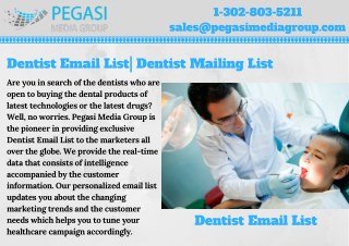 Dentist Email List| Dentist Mailing List