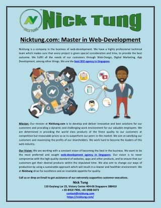 Nicktung.com: Master in Web-Development