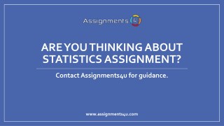 Are you tensed about statistics assignment? Contact Assignments4u for the perfect help