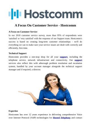 A Focus On Customer Service - Hostcomm