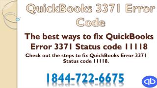 QuickBooks 3371 Error Code