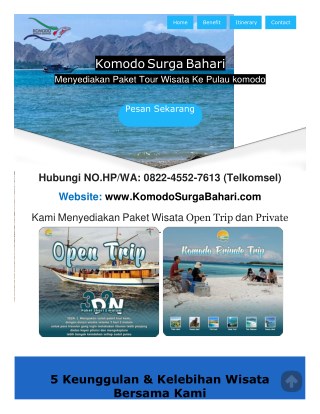 No.HP/WA:0822-4552-7613 | TOUR PULAU KOMODO FLORES