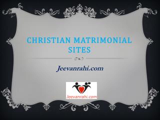 Christian Matrimonial Sites | Indian Matrimonial Sites | Jeevanrahi