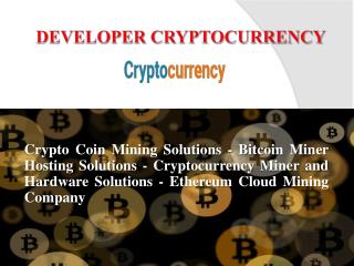 Ethereum Cloud Mining Company | Developer Cryptocurrency