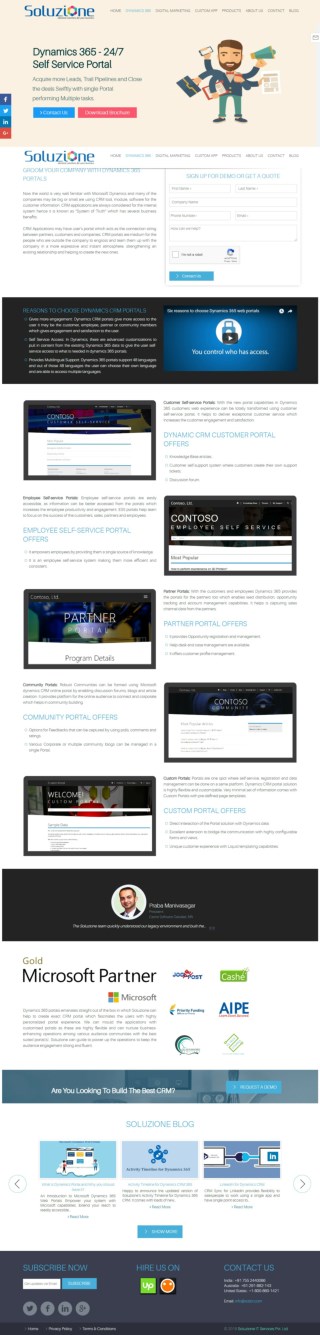 MS Dynamics 365 CRM Web Portal Development