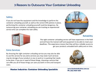 3 Reasons to Outsource Your Container Unloading