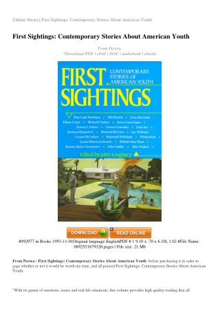 FIRST-SIGHTINGS-CONTEMPORARY-STORIES-ABOUT-AMERICAN-YOUTH