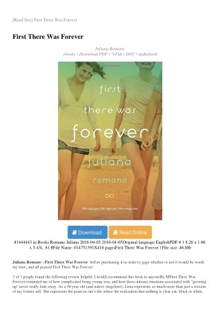 FIRST-THERE-WAS-FOREVER