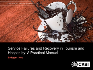 Service Failures and Recovery in Tourism and Hospitality: A Practical Manual