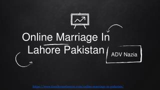 Top Online Marriage Lawyer In Pakistan