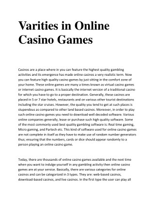 Online casino