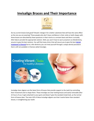 Invisalign Braces And Their Importance