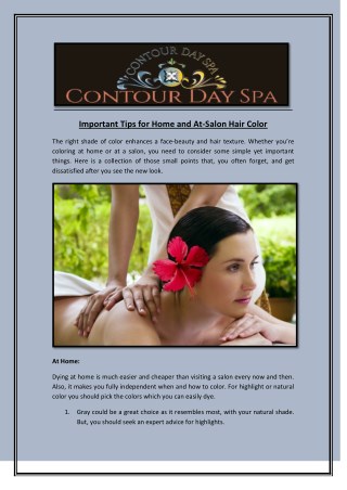 Important Tips for Home and At-Salon Hair Color