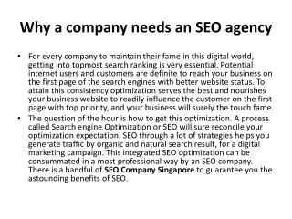 Best SEO Services Company Singapore