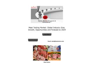 Meat Testing Market - Global Industry Analysis, Size, Share, Growth, Trends, and Forecast 2024