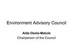 Environment Advisory Council