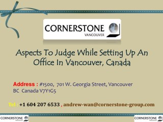 Aspects To Judge While Setting Up An Office In Vancouver, Canada