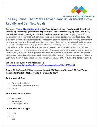 The Key Trends That Makes Power Plant Boiler Market Grow Rapidly and Set New Goals