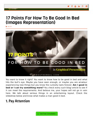 Be Good In Bed