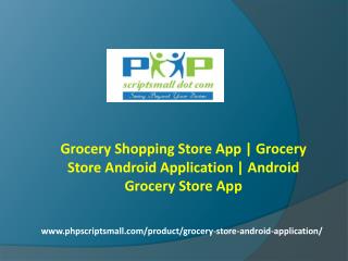 Grocery Store Android Application