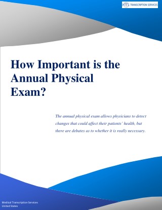 How Important is the Annual Physical Exam?