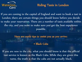 Riding Taxis in London