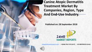 Canine atopic dermatitis treatment market by companies, region, type and end use industry.