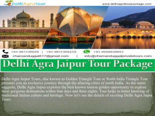 Golden Triangle Delhi agra jaipur tour package