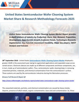 United States Semiconductor Wafer Cleaning System Market Share & Research Methodology Forecasts 2025