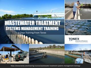 Wastewater Treatment Systems Management Training